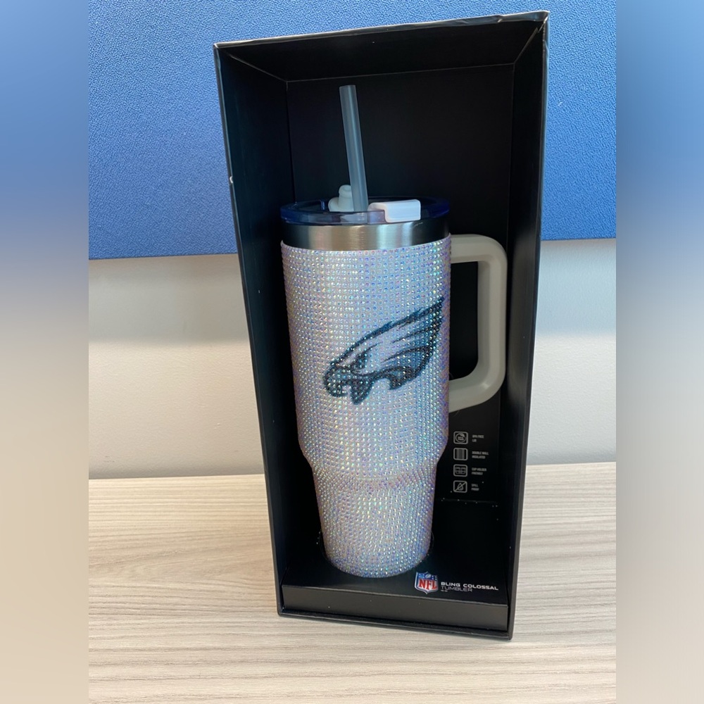 NFL Philadelphia Eagles Bling Colossal Stainless Steel Tumbler—46oz